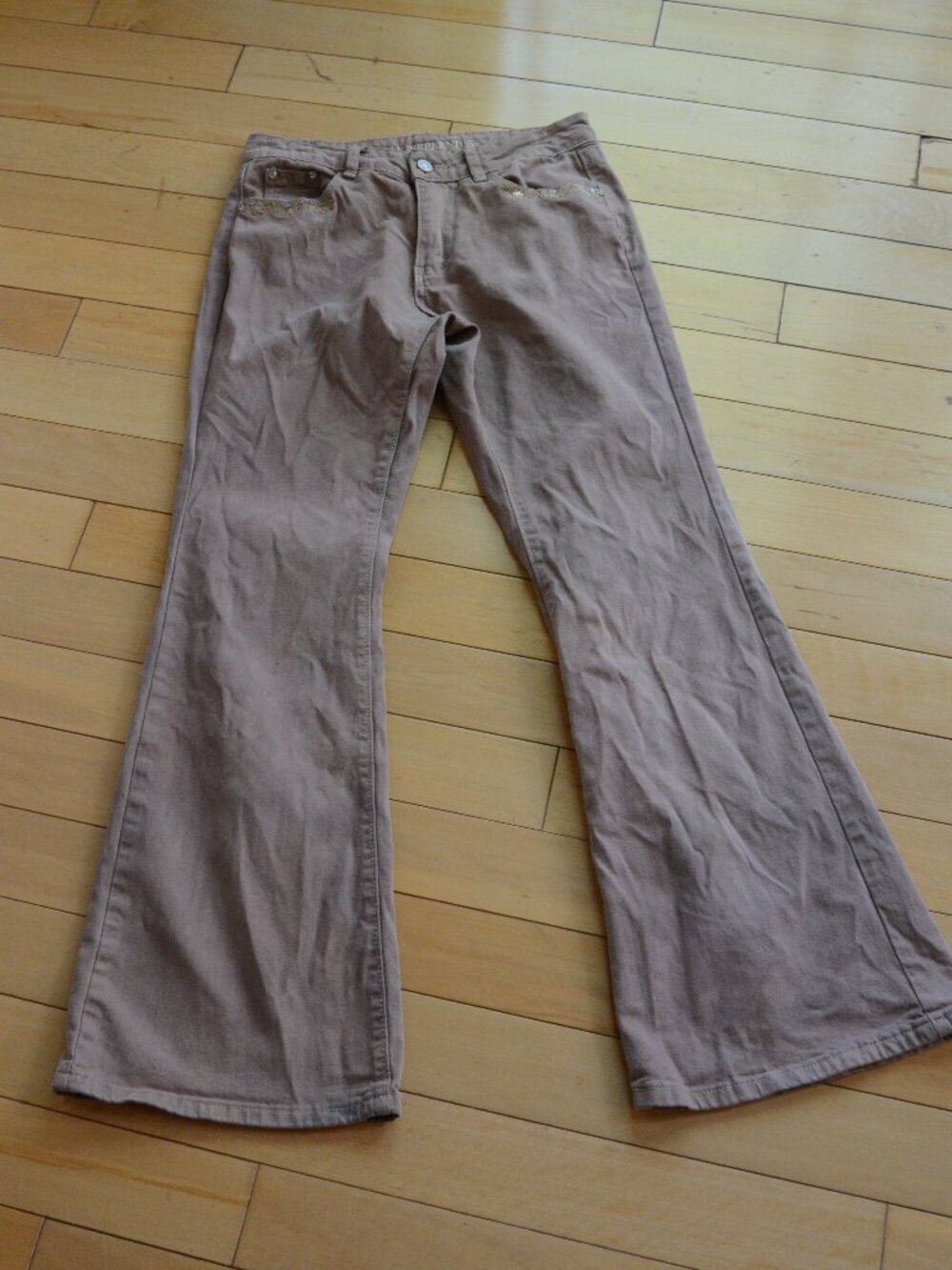 Urban Weekend Bootcut Sequin Jeans Mauve Size 5